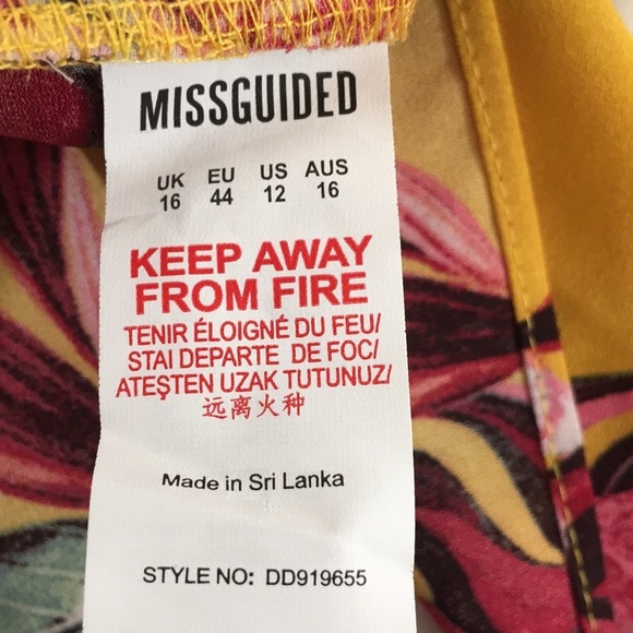 Missguided Yellow Floral Strappy Side Split Maxi - Picture 10 of 11